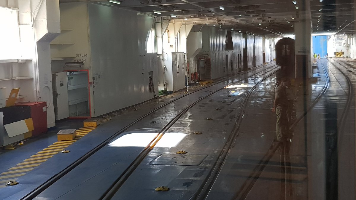 After a bit of shunting at Messina, we're it's all aboard the ferry across the straits.