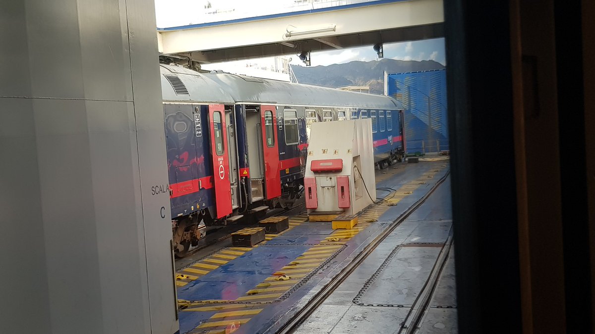 After a bit of shunting at Messina, we're it's all aboard the ferry across the straits.