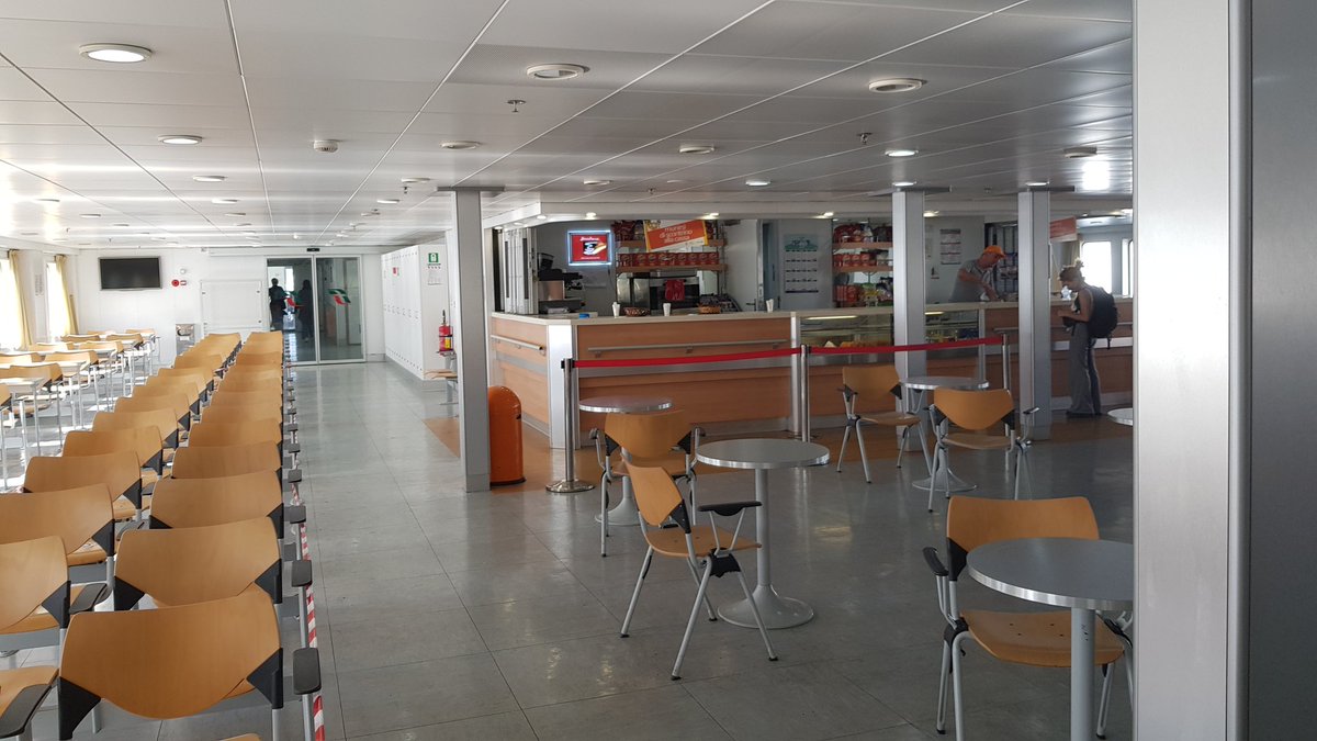 The Catania - Milano Intercity Notte does not convey a  @_DiningCar, but a special Sicilian treat is available on the ferry.