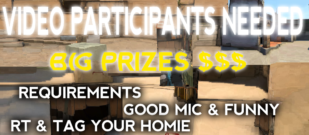 MattSeesAss's tweet photo. Want to be in a video of mine?

-Reply with your Discord ID
-Retweet this
-Tag 1 friend who you'd like to also be in the video!

$$ BIG SKIN PRIZES $$ https://t.co/bILDAifWu7