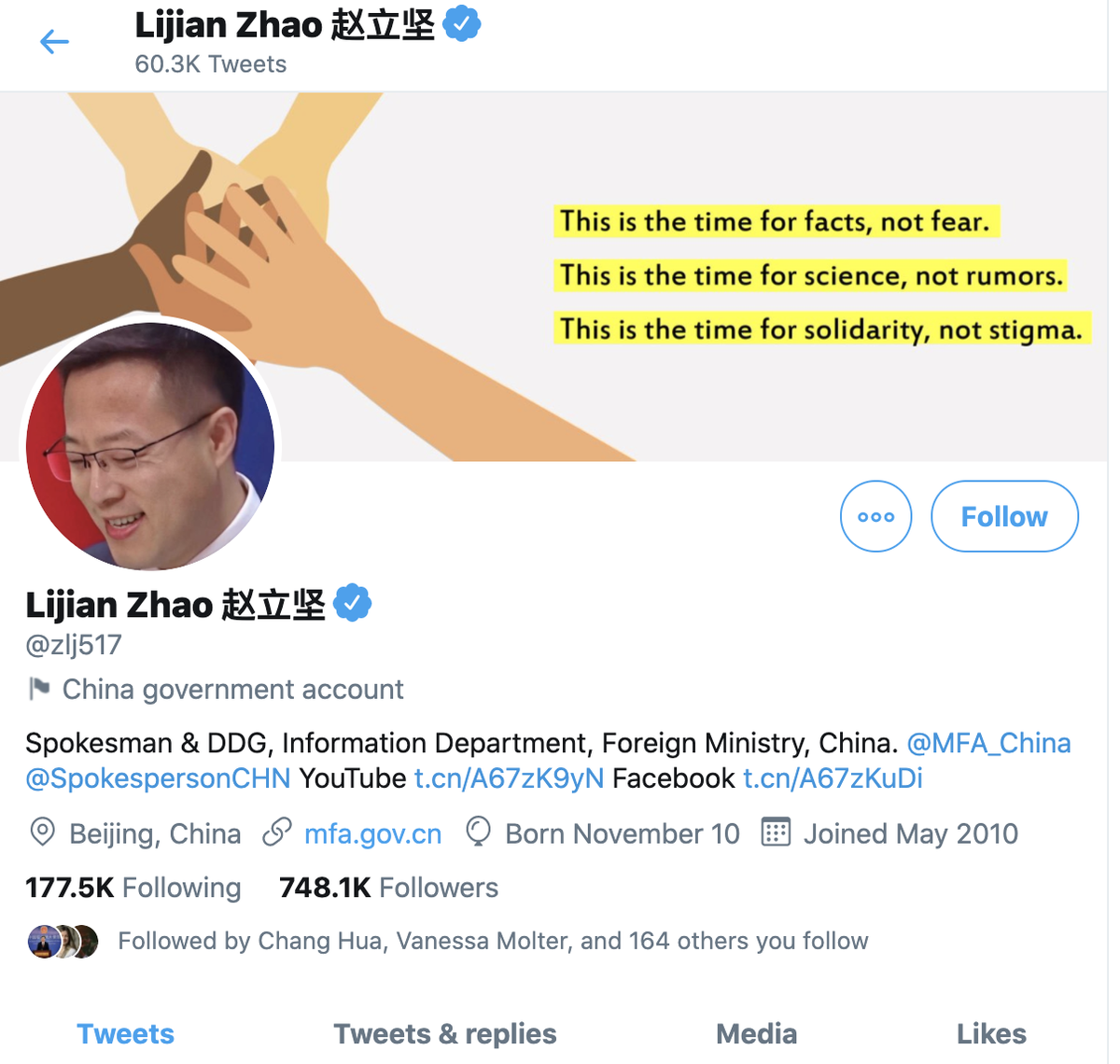 The Chinese foreign ministry and one of its somewhat controversial spokespeople Zhao Lijian have been labelled. And two more well-known Chinese media outlets,  @CCTV and  @CGTNOfficial, have also got "state-affiliated media" labels