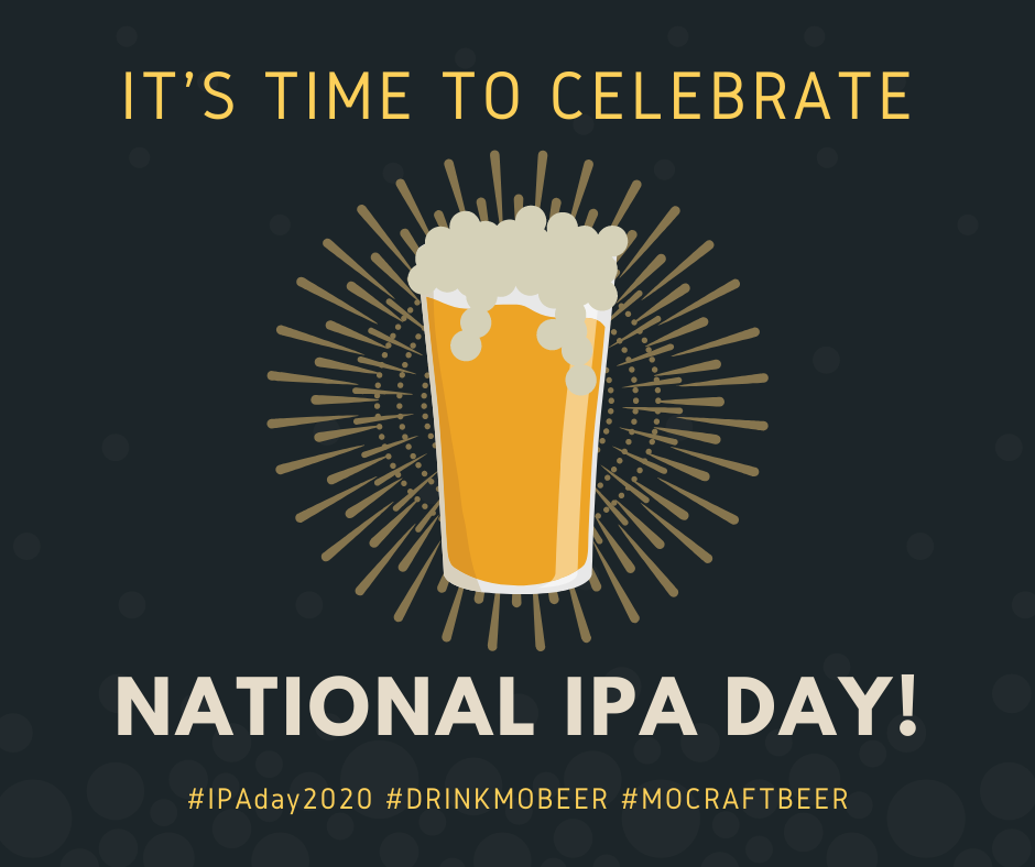 MOCraftBrewers's tweet photo. Calling all hop heads - today's National India Pale Ale Day! IPAs are one of the most sought-after craft beer styles in the US. All about hops, aroma & bitterness, IPAs pair nicely w/citrusy or spicy dishes, burgers & BBQ. What's your favorite Missouri-made IPA? 🍻 #IPAday2020 https://t.co/tGvbaQn1eQ