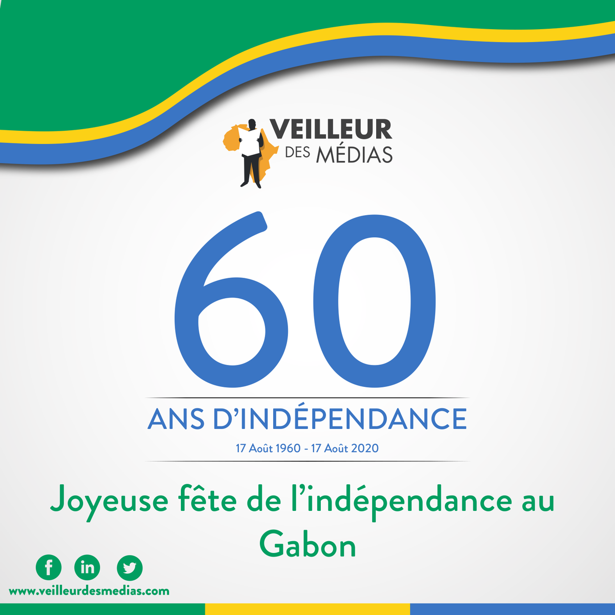 veilleurmedias's tweet photo. 🇬🇦Joyeux 60ème anniversaire d'indépendance au #Gabon
#Gab241 #Veille #Médias https://t.co/hFnPPS6rSy