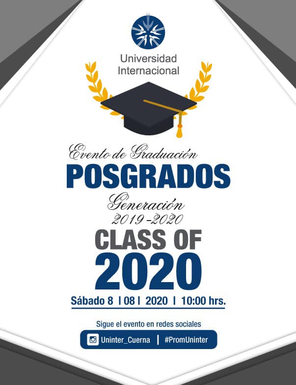 EndecsUninter's tweet image. ¡Chav@s! Querida #ComunidadUninter
- Este Sábado 8 de Agosto la generación 2019-2020 de Posgrados Uninter tendrá su graduación. Pueden seguir el evento a través de las redes sociales de la Universidad. ¡No olviden usar el #PromUninter! 
#OrgulloUninter #UninterSeQuedaEnCasa