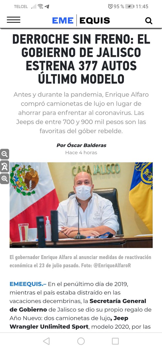sofianosabia's tweet image. Vaya hipocresía, digna de los conservadores de está país. 
@EnriqueAlfaroR ha destinado millones de pesos para la compra de autos de lujo para uso de los funcionarios de su gobierno, mientras se queja y le exige a AMLO que le den más presupuesto. 

m-x.com.mx/al-dia/derroch…