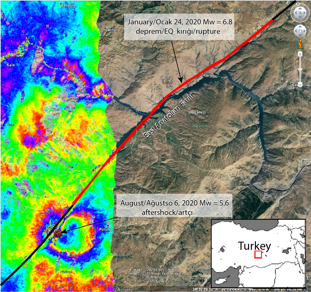 ziyadin's tweet image. #interferogram  #deprem #Earthquakes