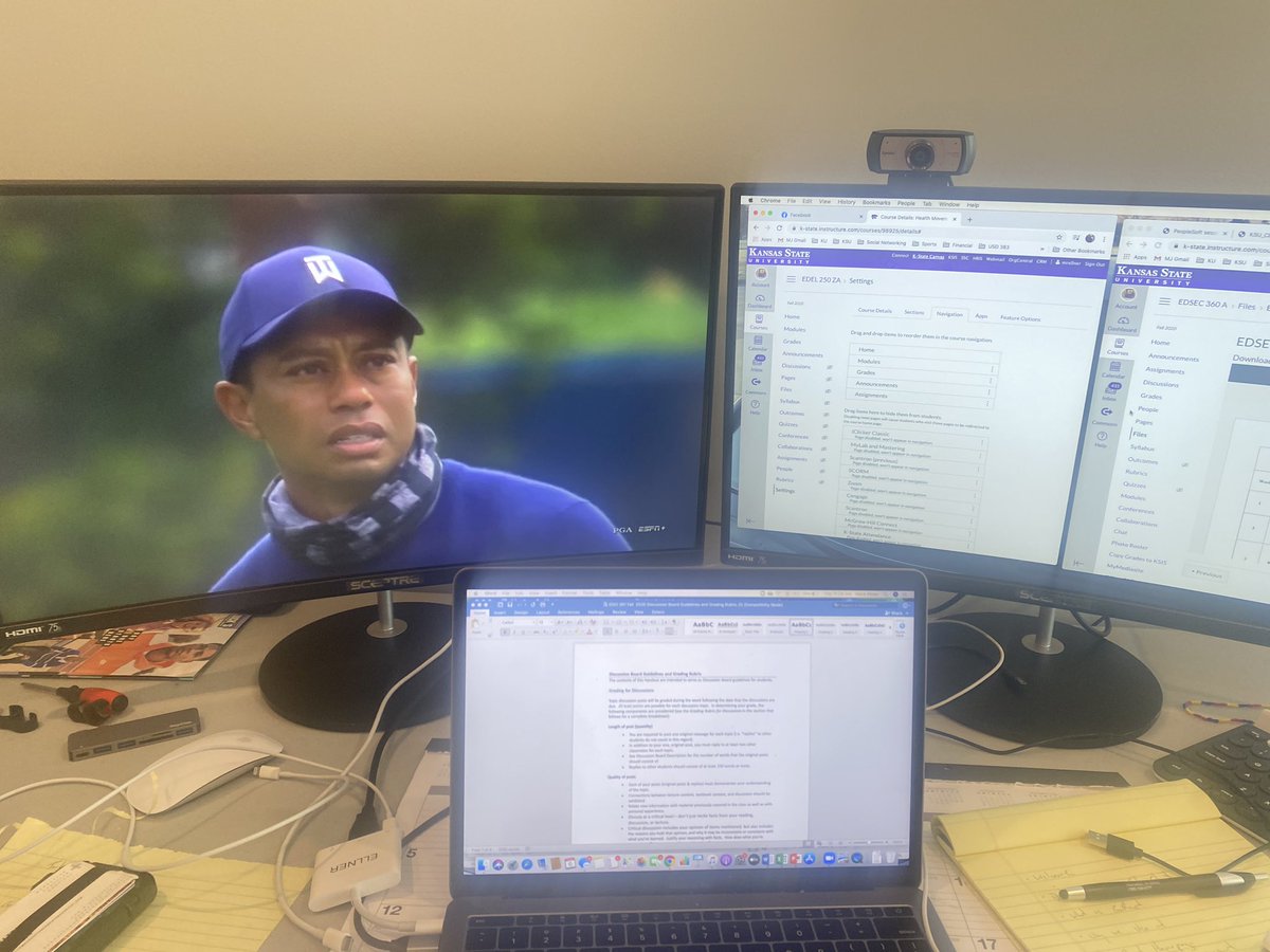 kstatephysed's tweet photo. This is how you continue prepping for the fall semester when the first major of the year is on. Can't wait to see all our students back in a few weeks!! #edcats #mulittask #PandemicPedagogy https://t.co/TNUFxZXcWj