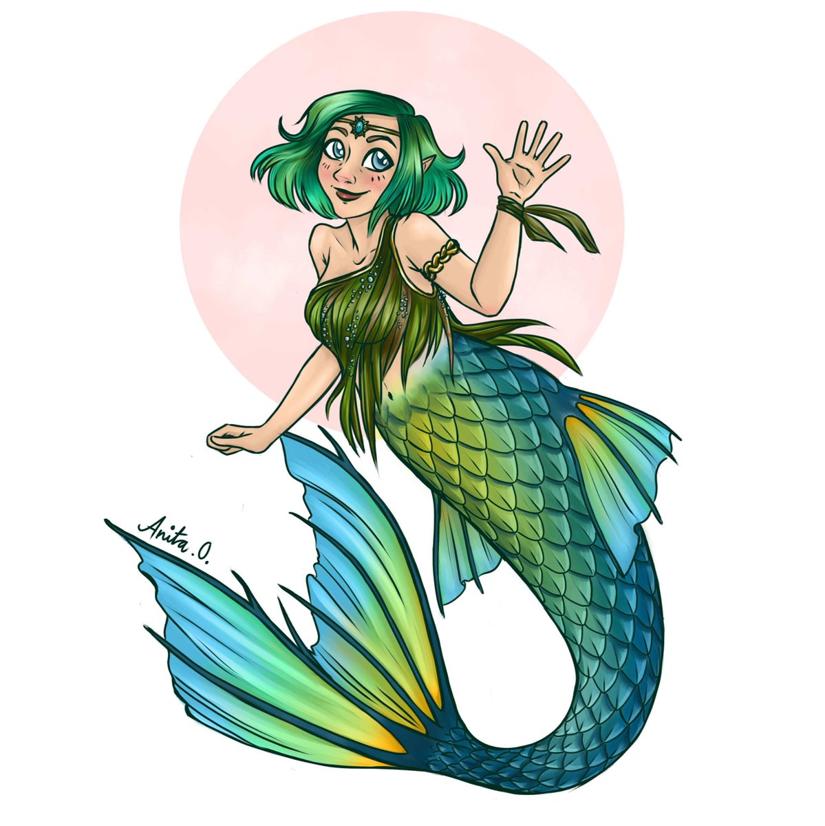 Anita_illus's tweet photo. I drew myself as a mermaid 💚
If you want to commission me for a portrait of yourself as one I'm available!
#mermaids #mermaidsontwitter #characterdesign #characterportrait #selfportrait #artist #ArtistOnTwitter https://t.co/mpmGQsBdW3