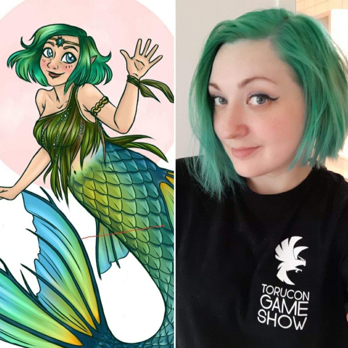 Anita_illus's tweet photo. I drew myself as a mermaid 💚
If you want to commission me for a portrait of yourself as one I'm available!
#mermaids #mermaidsontwitter #characterdesign #characterportrait #selfportrait #artist #ArtistOnTwitter https://t.co/mpmGQsBdW3