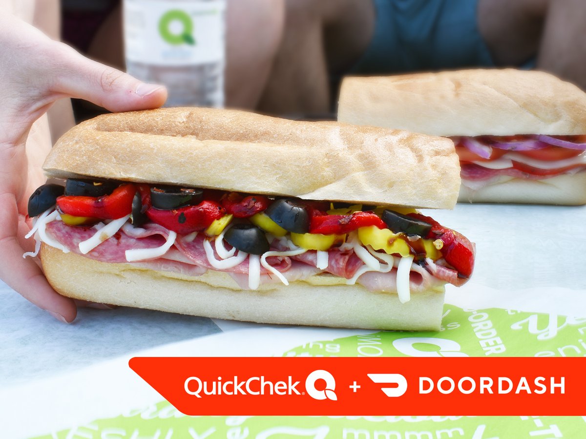 QuickChek's tweet photo. Stay in and soak up the A/C. We’ll bring the subs to you! #SummerSubDays #DoorDash https://t.co/17qRqWXajx
