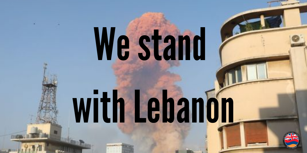 ANCUK_org's tweet photo. Our hearts go out to our Lebanese brothers and sisters affected by the explosion in #Beirut and to the Armenian community of #Lebanon
#BeirutExplosion #BeirutBlast #LebanonStrong #WestandwithLebanon https://t.co/JWxYQih6wG