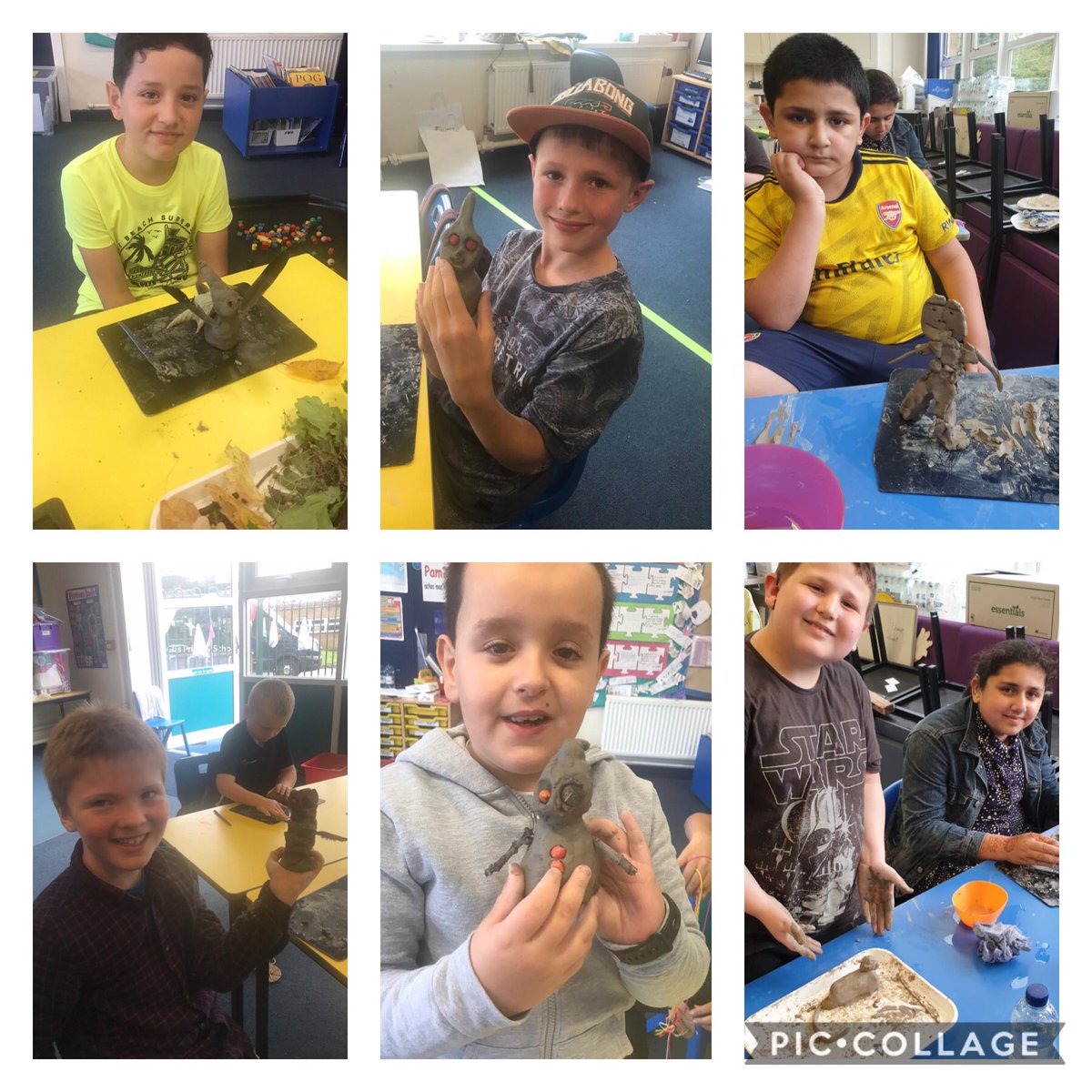 CoedglasS's tweet photo. We were super creative today, thinking of our nature hunt. We made fairies and gnomes using clay and adding flowers and leaves. Some of us made ladybirds and woodland animals all from clay #PlayDay2020 @CoedGlas @cardiff_squad https://t.co/OFIooD29dM
