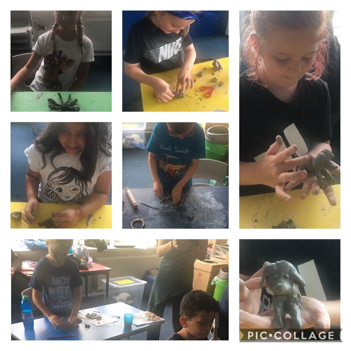 CoedglasS's tweet photo. We were super creative today, thinking of our nature hunt. We made fairies and gnomes using clay and adding flowers and leaves. Some of us made ladybirds and woodland animals all from clay #PlayDay2020 @CoedGlas @cardiff_squad https://t.co/OFIooD29dM