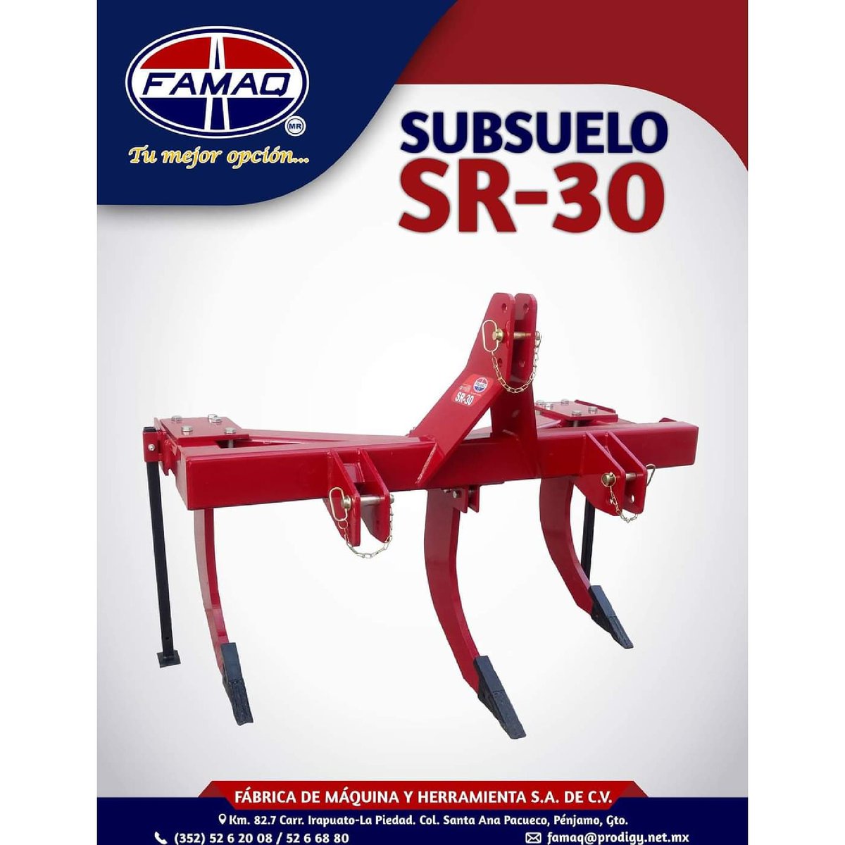 FAMAQ4's tweet photo. SUBSUELO SR-30 #FAMAQ 👌🏼🤠🍃🌱😎
Su diseño en "V" cuenta con soportes independientes para sujetar los timones y ajustar entre ellos a diferentes distancias de manera fácil y rápida.
Para màs información comunícate a nuestro teléfono ☎️352.526.20.08 https://t.co/Lt9413hkyv