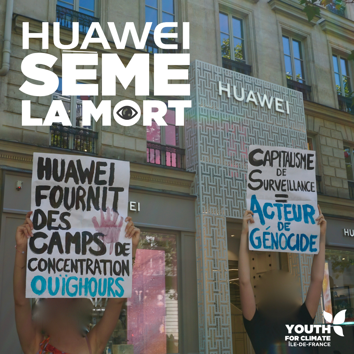ParisYFC's tweet photo. Nous nous joignons aujourd'hui à celles et ceux qui dénoncent la participation active de la multinationale @Huawei au génocide des https://t.co/VhBs6GsEpm orchestré par le gouvernement chinois.
@rglucks1 @DilReyhan https://t.co/TUe7mSjUvf