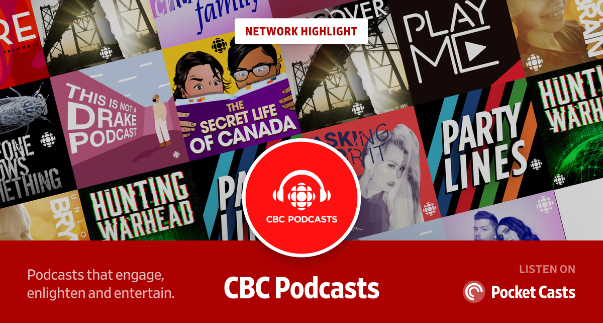 pocketcasts's tweet photo. This week's #NetworkHighlight is @cbcpodcasts. With shows that span genres such as true crime, comedy and audio fiction, you'll find your next binge listen. Check out their podcasts here: https://t.co/3FBId5wisY https://t.co/IojCDSpK9k