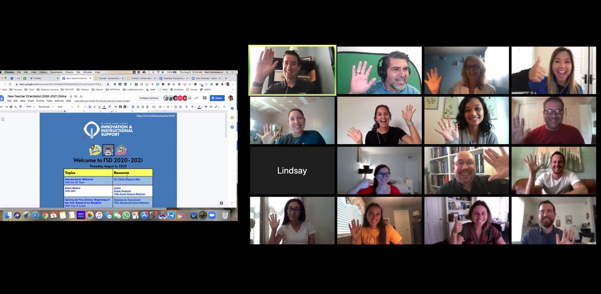 teachusingtech's tweet photo. All @FullertonSD departments welcoming and supporting our 2020/2021 class of teachers. Welcome to FSD! #fsdlearns https://t.co/s02gXhEULm