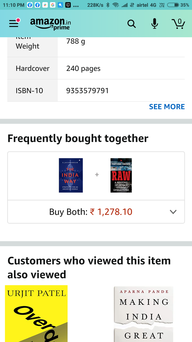 vidyab427's tweet photo. .@amazon one of the books is yet to be published. May need some tweaking in the algo. #product https://t.co/FMFSrDyhEo