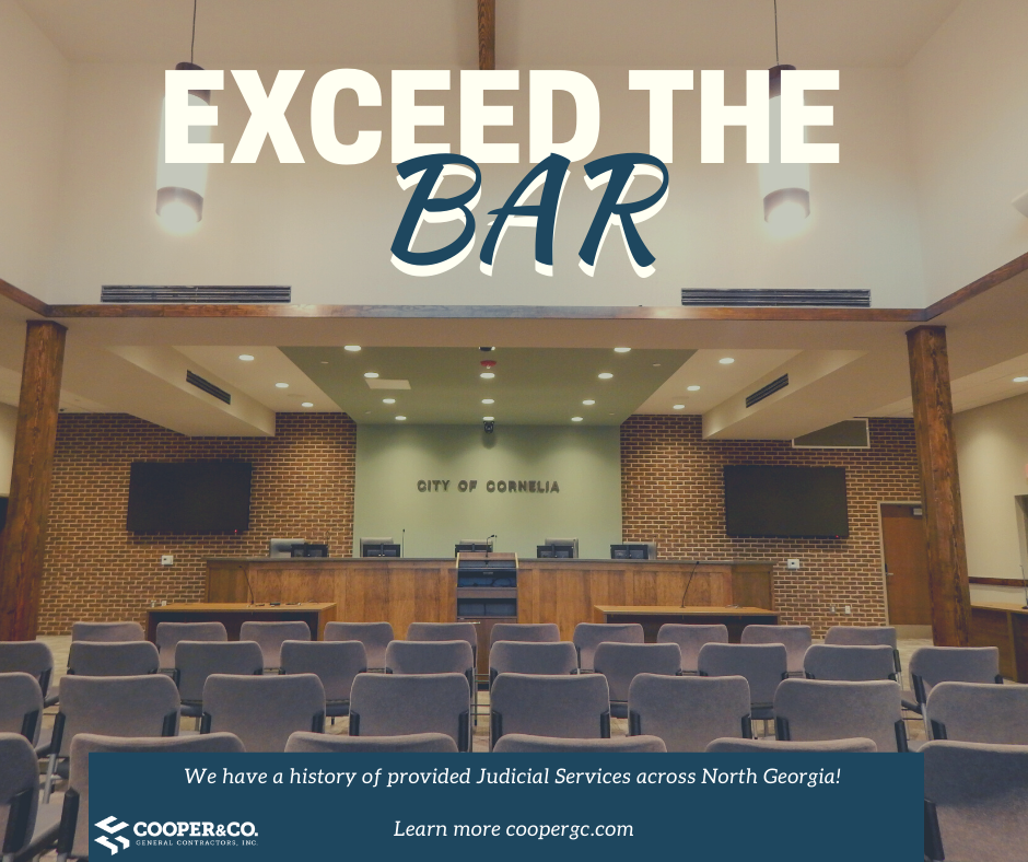 CooperCoGC's tweet photo. We have a history of helping out clients exceed the bar on their judicial projects. For more information on our judicial projects visit: https://t.co/GtTckxCOWS #coopergc #ConstructWithCooper #JudicialForAll #construction #contractor #aecindustry https://t.co/hsUDpPy6Lo