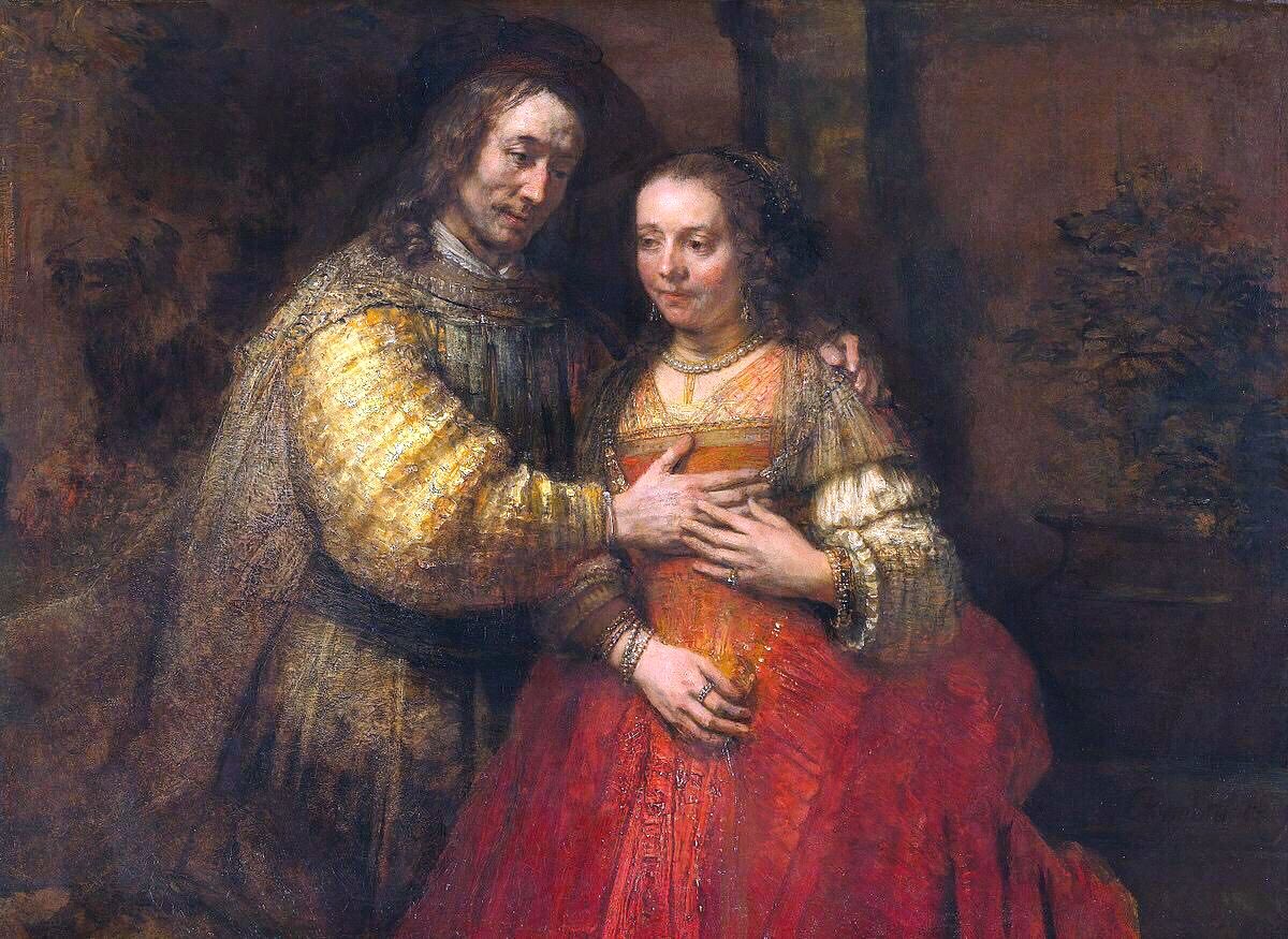 Rembrandt’s The Jewish Bride (c1665-9) is, in my opinion, the best love painting in history. The ballet of hands & gesture are superlative. Rembrandt needs to be seen as a storyteller & this is the most joyful of all his works.