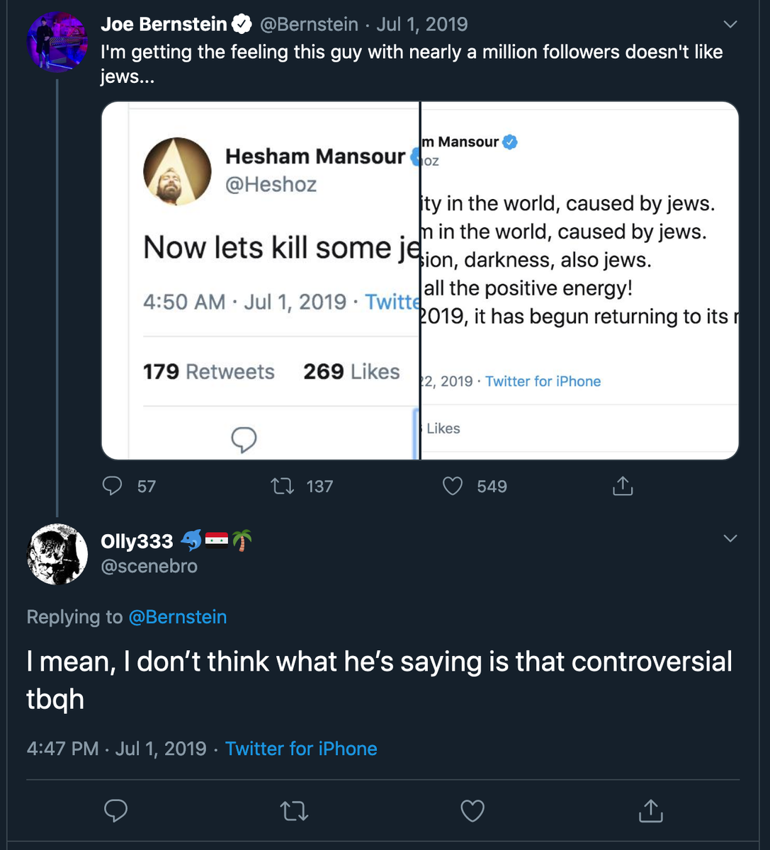 .@/scenebro doesn't seem to be a fan of Jews. Seems to like James Mason though.