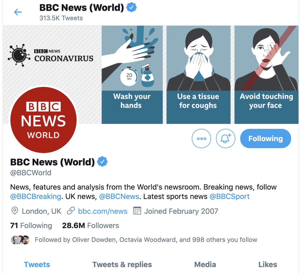 Twitter says media outlets that are partly or wholly funded by a state but are allowed to maintain editorial independence, "like the BBC in the UK or NPR in the US for example", will not be labelled. Voice of America and Radio Free Europe/Radio Liberty have also not been labelled