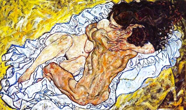 Egon Schiele created the Embrace in 1917. It’s a passionate, exciting vortex of sensuality. It is almost animal in its energy. It seems to sum up the idea of ‘we two against the world’. Sheer, authentic, romance.