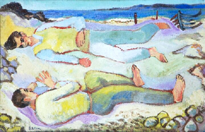 From Ireland I’ve chosen Gerard Dillon’s On the Beach (c1950). It’s a wonderful image of the tension & attraction of first love. All the more so by being forbidden at the time. It wasn’t until the end of the century that homosexuality was effectively decriminalised