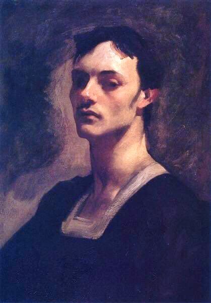 John Singer Sargent depicted his forbidden love in a series of portraits & drawings of his partner Albert de Belleroche (1882-3). He kept one over his fireplace throughout his life.