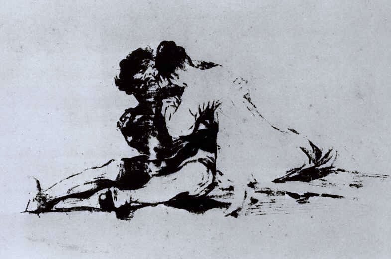From Spain we have Goya. His drawings include a number of lovers. However it’s his El Sueño (c1800) that throbs with sensuality. Described as pornography by the Irish media when acquired by the National Gallery of Ireland in 1969 it’s now considered one of their treasured works.