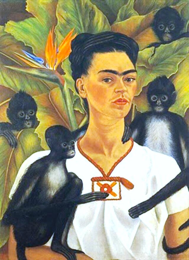 Frida Kahlo presents us with The Love Embrace of the Universe (1949). Here she’s seen holding her lover Diego Rivera. However I think she’s far more herself when on her own. Maybe that’s true love, to love yourself?