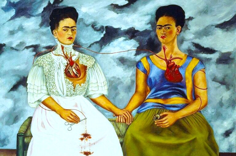 Frida Kahlo presents us with The Love Embrace of the Universe (1949). Here she’s seen holding her lover Diego Rivera. However I think she’s far more herself when on her own. Maybe that’s true love, to love yourself?