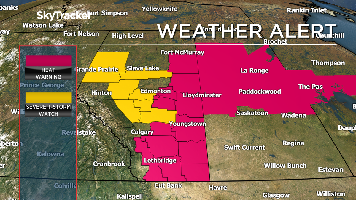 jessebeyer's tweet photo. Severe thunderstorms watches issued in central and west central Alberta. Spruce Grove, Red Deer and Drayton Valley zones are also under a heat warning. #abroads #abstrom #yeg #yegwx #yegtraffic https://t.co/BoqQOzQgdq