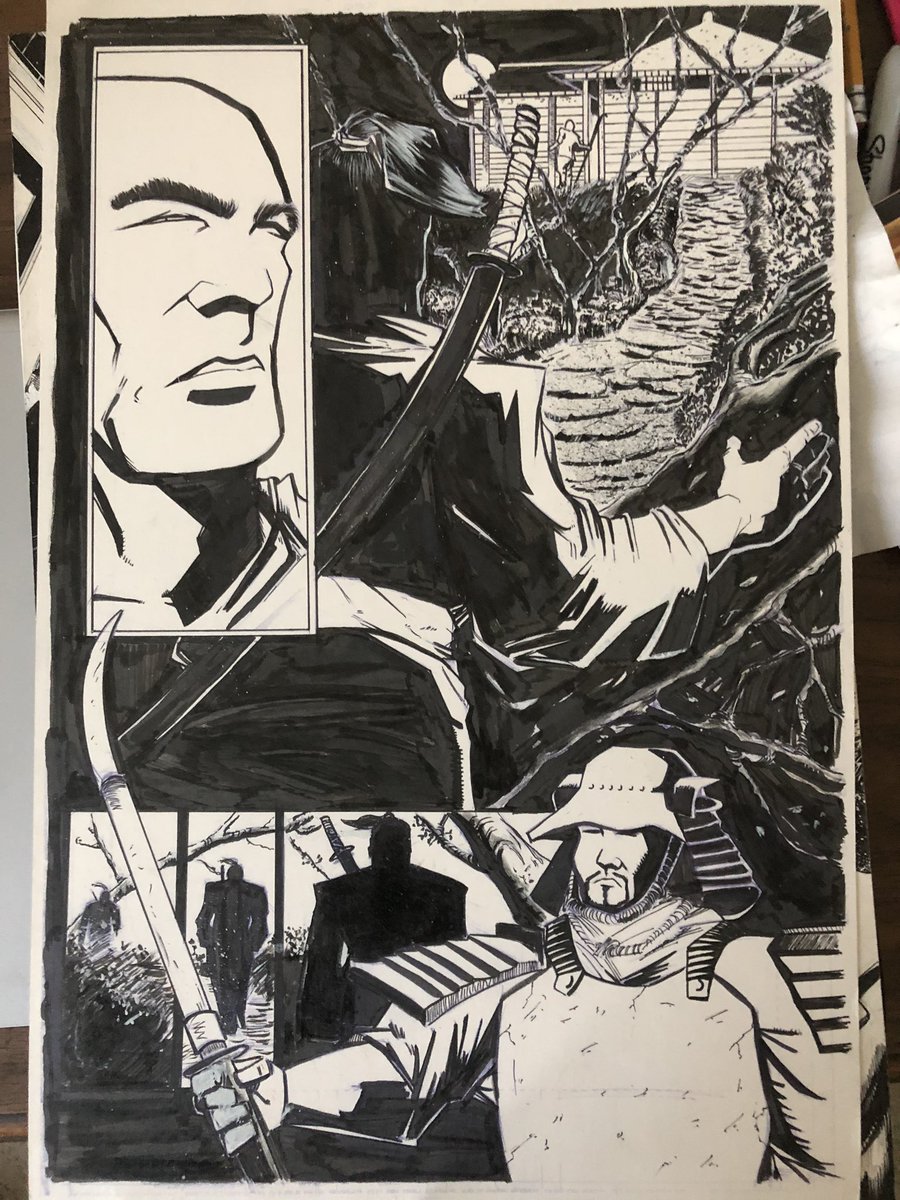 Garage find:
My college art portfolio was really just unfinished comic pages
Samurai VS UFO, Sam/twitch, more samurai and witchblade & painkiller Jane vs punisher.