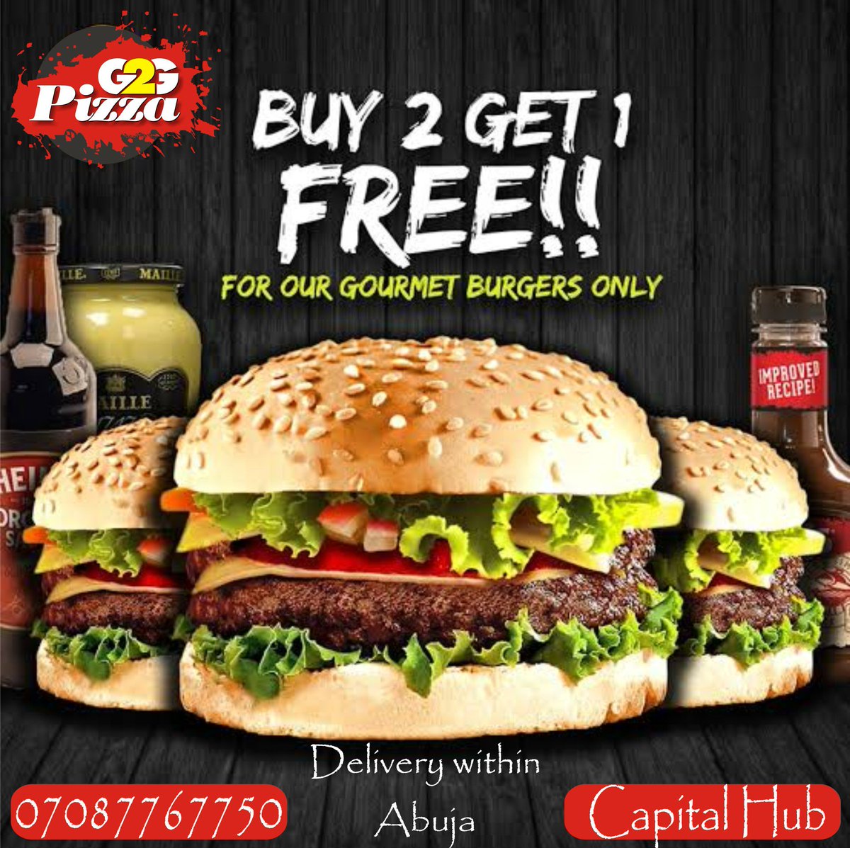 G2gPizza's tweet photo. Sallah Deal ends tomorrow π
BUY 2 BURGER GET 1 FREE
ππ+πβ
π±07087767750
We deliver within Abuja.
Kidd and Nengi #ThingsLayconCaused #bbnaijalockdown2020 #kiddrica #Biggy237 Ozo and Nengi #BringBackJerusalema Cameroon Dangote Grammy #AbujaBurger #AbujaTwitterCommunity https://t.co/ilEUhyhEli