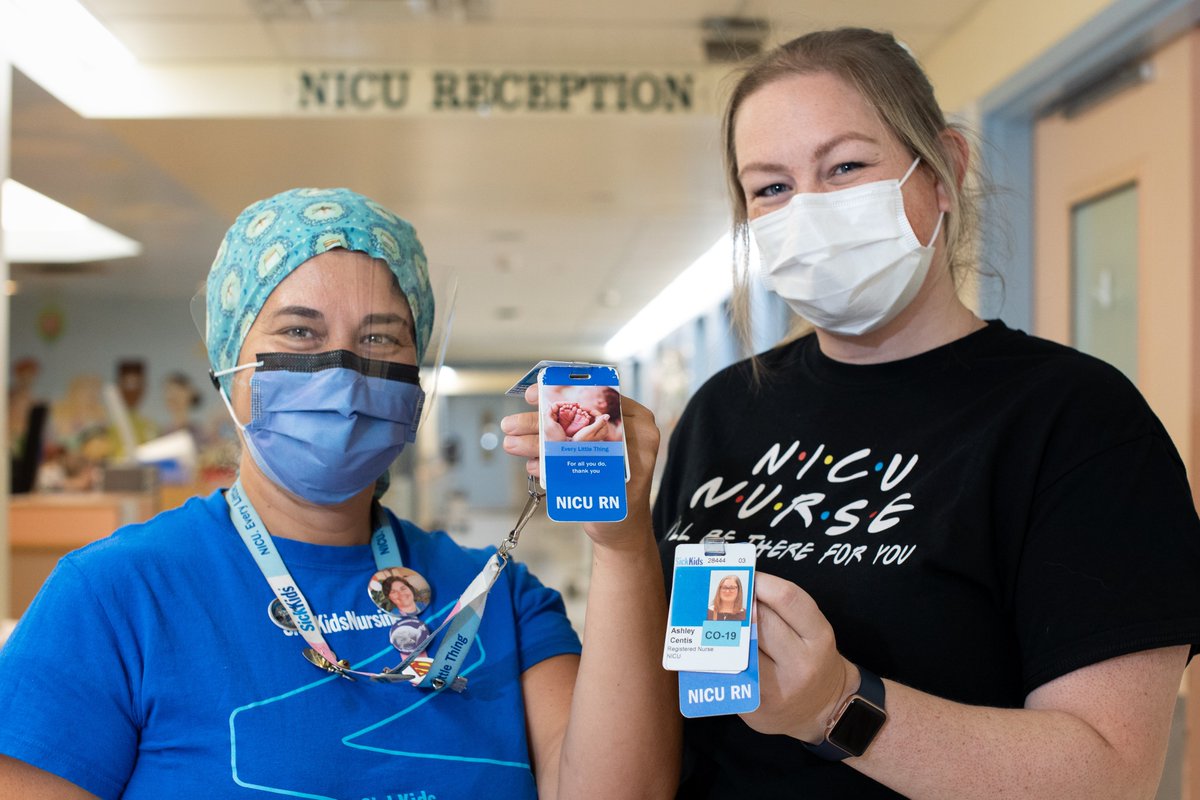 SickKidsNews's tweet photo. What started as a strategy to improve rounds in the #NICU turned out to be the perfect opportunity to celebrate and thank NICU staff for every little thing they do! These new badges of honour help to identify and appreciate this hardworking #SickKidsCrew. #HealthCareHeroes https://t.co/tgGVirrUn1