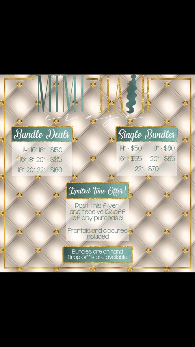 Follow my Hair Business IG Page to get details on my bundle deal
@mimihaircraze on IG 
#BlackOwnedBusiness #HairBusiness #supportsmallbusiness #share #bundles