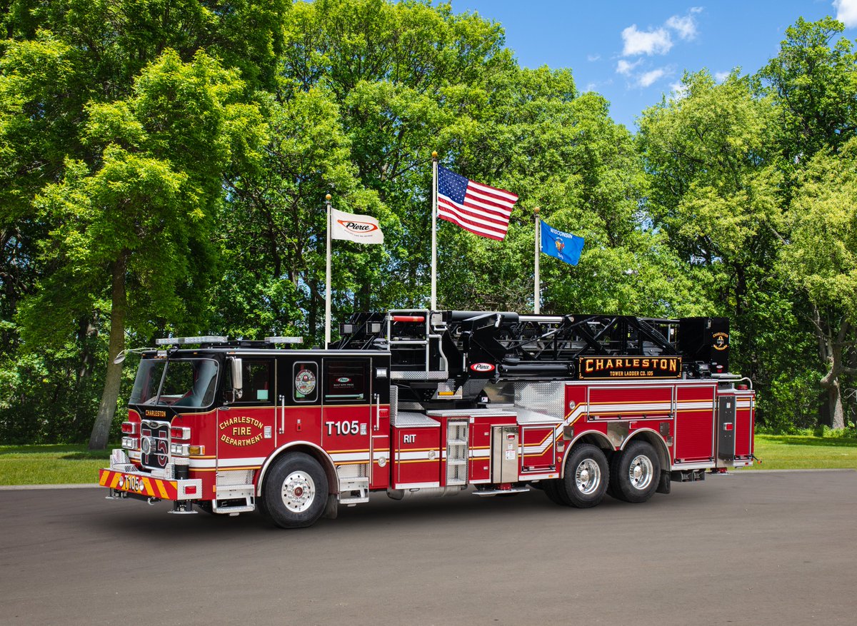 PierceMfg's tweet photo. We are excited to announce an order for a second 100’ #AscendantTower built on an #ArrowXT custom chassis from the Charleston Fire Department. 

Learn more at: https://t.co/s8fO08yf5I https://t.co/DAQB6xbRaB
