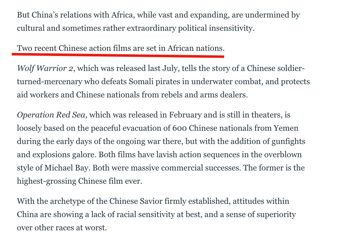 China made two bad, racist films.... and that is the "imperialism"