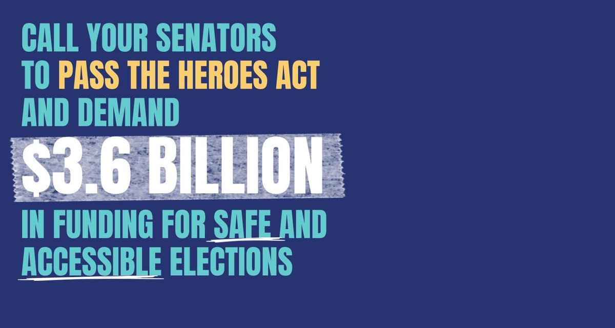 Celebrate the 55th anniversary of the Voting Rights Act by taking action — tell your senators to #ProtectOurVote and provide funding to states to make the updates we need to make it possible for EVERY eligible voter to cast a ballot that counts: bit.ly/30wo5oL #VRA55