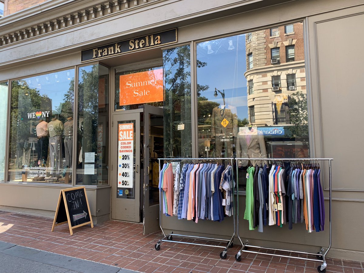 Frank Stella has been one of the Upper West Side’s premier men’s clothiers for more than four decades! Located at 440 Columbus Avenue, on the northwest corner of 81st Street, this bastion of fashion is again presenting its not-to-miss, annual Summer Sale!