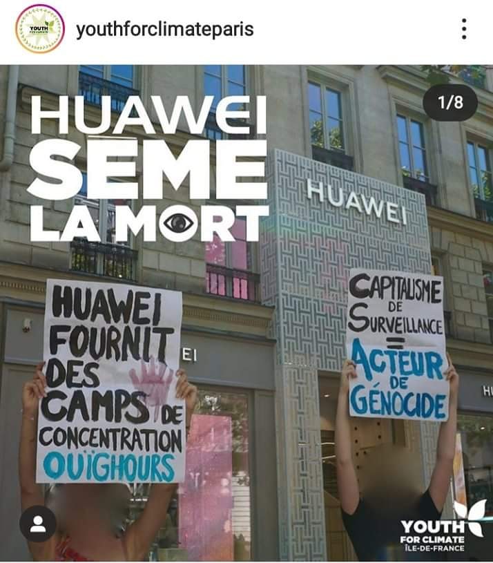 YvesCoquard's tweet photo. #stophuawei @CEEVO95 dans le val-d'oise, à Valenciennes, etc... Huawei bras numérique du #genocide des #Uyghurs https://t.co/RhQzQQu62d