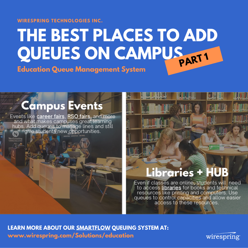 wirespring's tweet photo. Many #universities are getting ready for in-person classes this fall and campus reopening plans are basically just canceling everything. With queue management systems, universities can still provide the college experience, but SAFER. 

More at: https://t.co/YhD6g15CHq

#education https://t.co/5EBQyyiff1