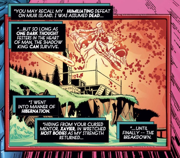 X-Men 78SK reveals that after Onslaught he was able to come back since Xavier wasn’t protecting the astral plane anymore. Psylocke captures the “psionoc equivalent of a [SK’s] soul” losing her telepathy in the process.