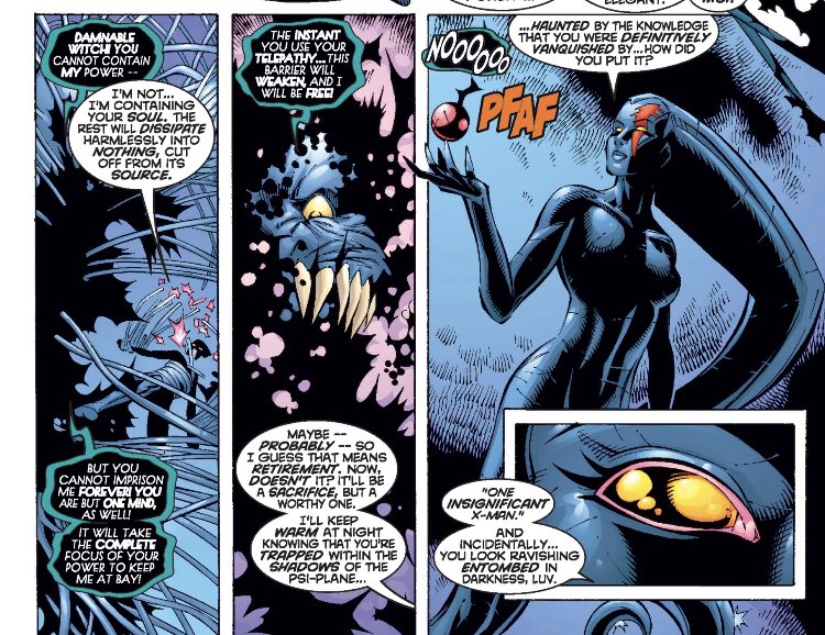 X-Men 78SK reveals that after Onslaught he was able to come back since Xavier wasn’t protecting the astral plane anymore. Psylocke captures the “psionoc equivalent of a [SK’s] soul” losing her telepathy in the process.