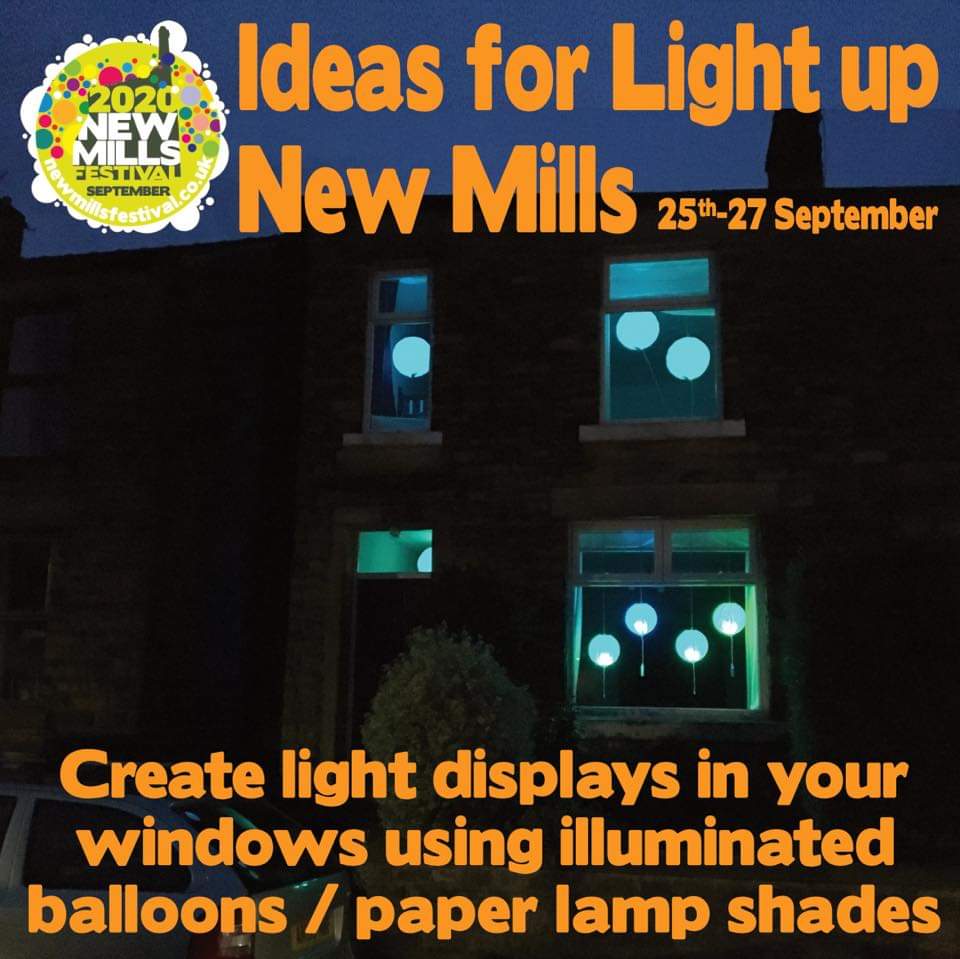 NMFestival's tweet photo. One idea for Light Up New Mills is creating a light display in your window using illuminated balloons/paper lamp shades with LEDs in them. Let us know if you’ll be taking part, and register your window/house at https://t.co/vU1RC5RuHH
#NewMillsFestival #LightUpNewMills #nmf20 https://t.co/eflSK2oscC