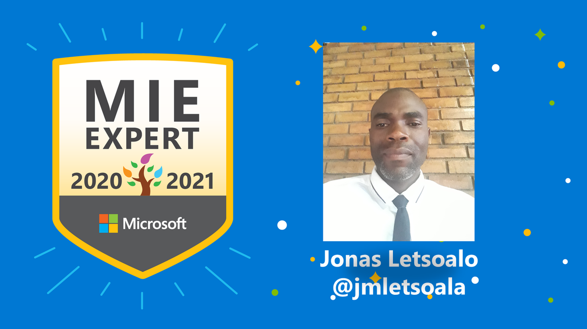 jmletsoala's tweet photo. #MIEExpert @MicrosoftEdu Once again as MIEE, a year at which virtual learning is the order of the day. No limitation and no passport . https://t.co/4jcTYm2GhY