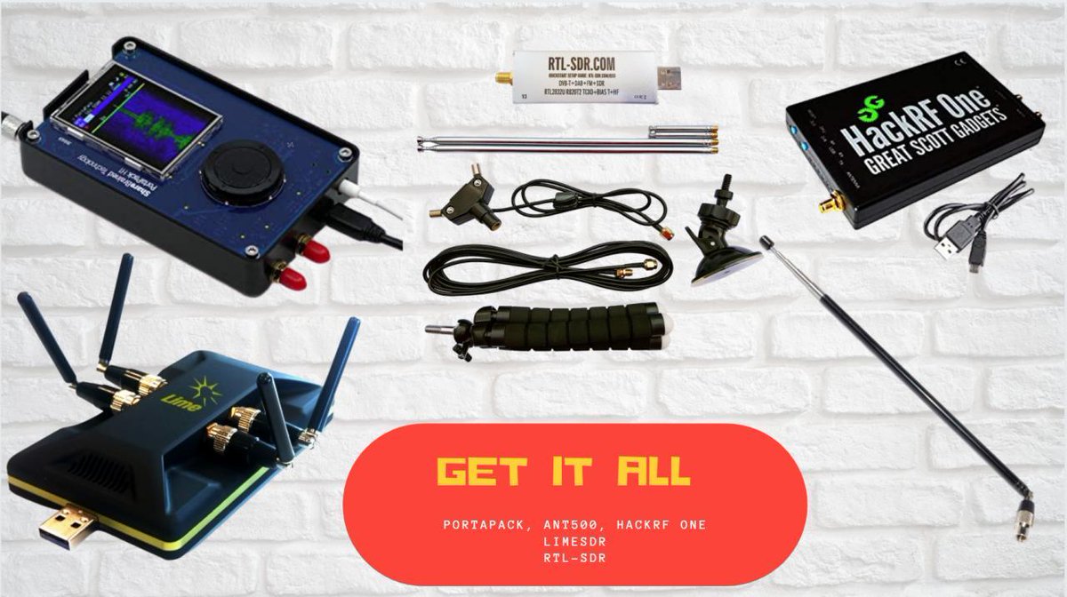 Want to hack the Airwaves? 📻🌊

Get LimeSDR, HackRF, RTL-SDR and PortaPack from Attify-Store. 

attify-store.com/collections/fr…

#DEFCONSafeMode #sdr