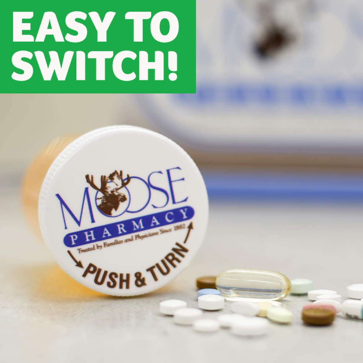 Former Bi-Lo customers have learned how quick and easy it is to switch their medications to Moose Pharmacy. Experience the difference of a local, convenient and personal pharmacy. Call (800) 820-9107 today!