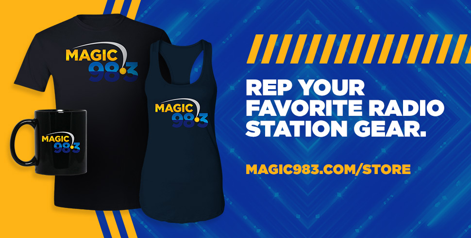 Magic983's tweet photo. Show some love for your favorite radio station! Purchase your #Magic983 merchandise today. https://t.co/vGQMRqdPkE https://t.co/ozULKgLggO